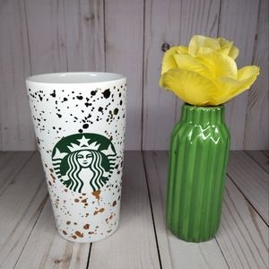Starbucks Gold Paint Splatter Travel Mug